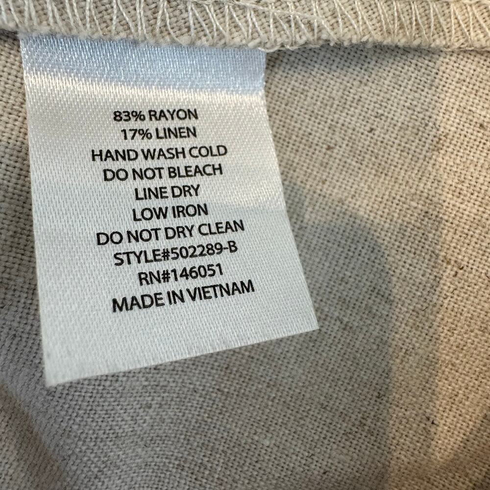 Monteau Linen Blend Strapless Belted Pockets A-Line Mini Dress - Picture 8 of 9